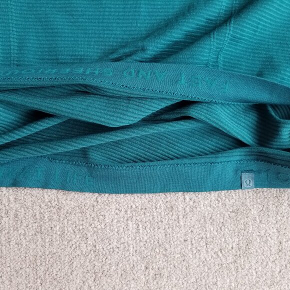 Lululemon Swiftly Speed Racerback Sheer Stripe, size 10, in emerald - Picture 7 of 7